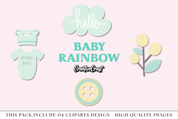 Baby Rainbow png clipart, baby shower rainbow illustrations