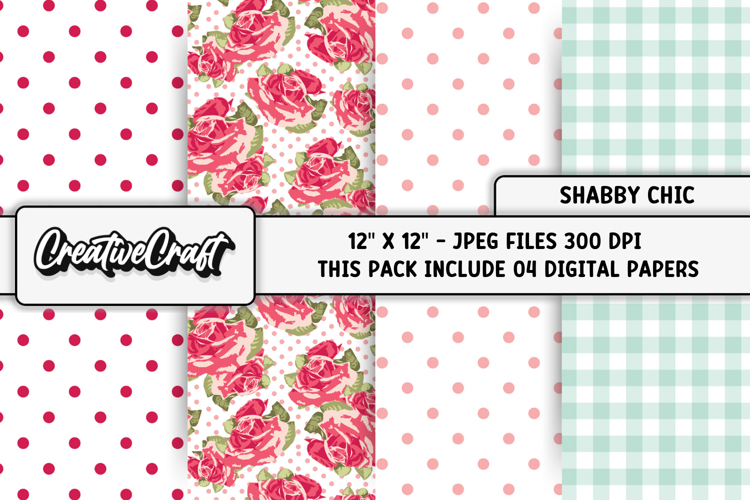 Shabby Chic digital paper, shabby chic backgrounds designs