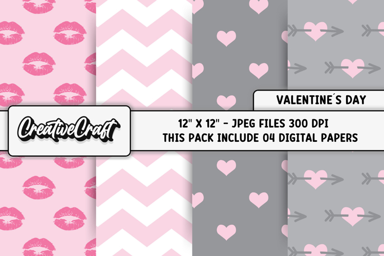 Valentine Scrapbook Paper Image 2