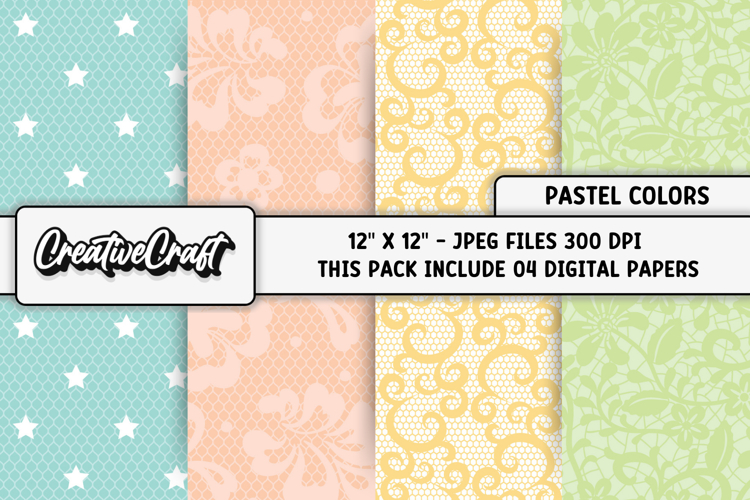 Pastel Colors Digital Paper, pastel colors background design