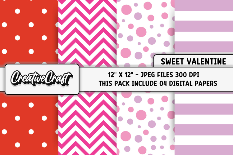 Valentines Day Digital Papers, valentines day illustrations