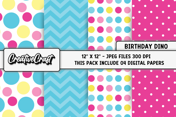 Happy Birthday Digital Papers, scrapbook backgrounds designs