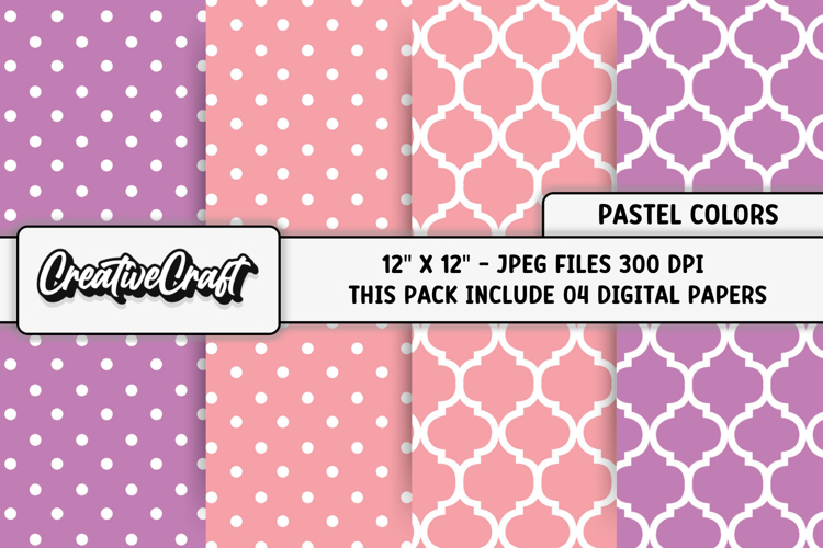 Pastel Colors Digital Paper, pastel colors background design