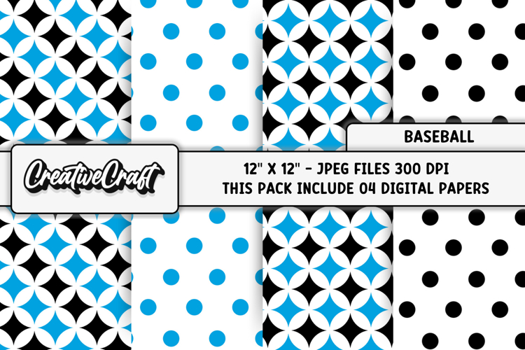 Baseball Sport Digital Paper, baseball graphic illustrations