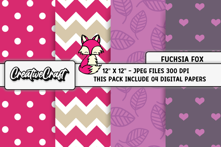 Little Fox Digital Papers, scrapbooking backgrounds designs