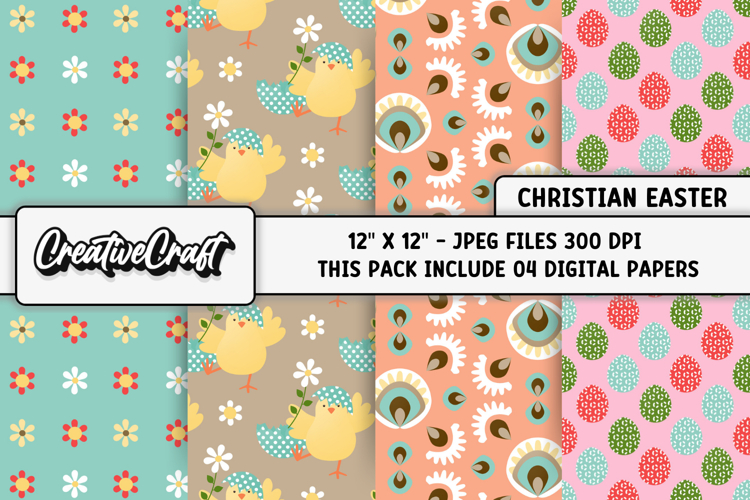 Easter Day Digital Paper, easter day background illustration