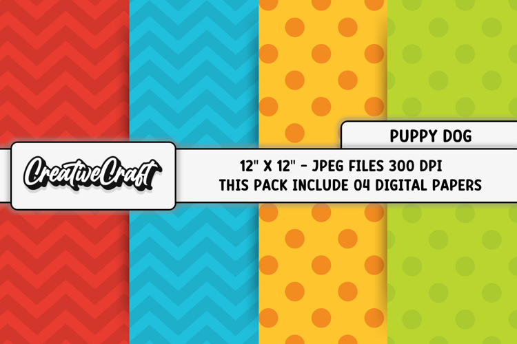 Pet Dog Digital Papers, puppy dog backgrounds illustrations
