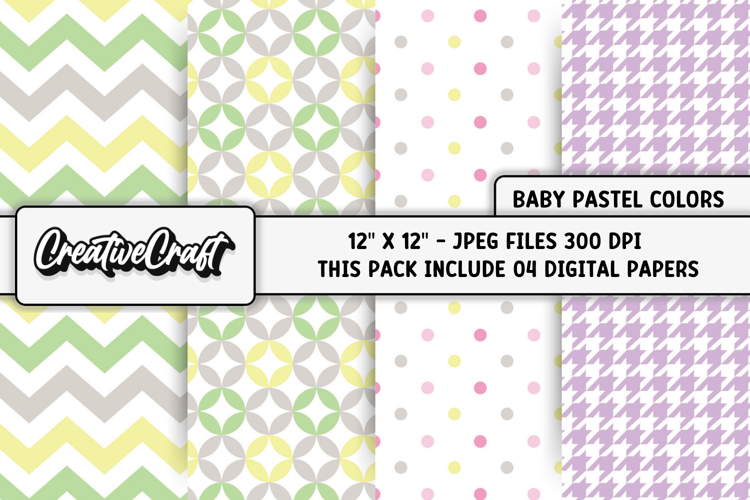 Baby Pastel Colors Digital Papers, baby backgrounds designs