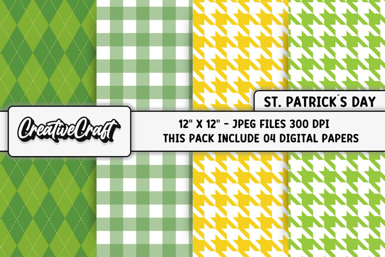 St Patricks Day Digital Papers, st patricks day illustration