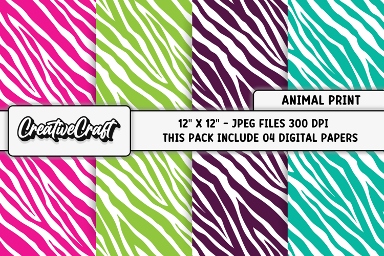 Animal Print Digital Papers, animal skin backgrounds designs