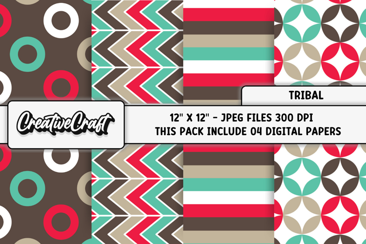 Boho Scrapbook Paper Image 4