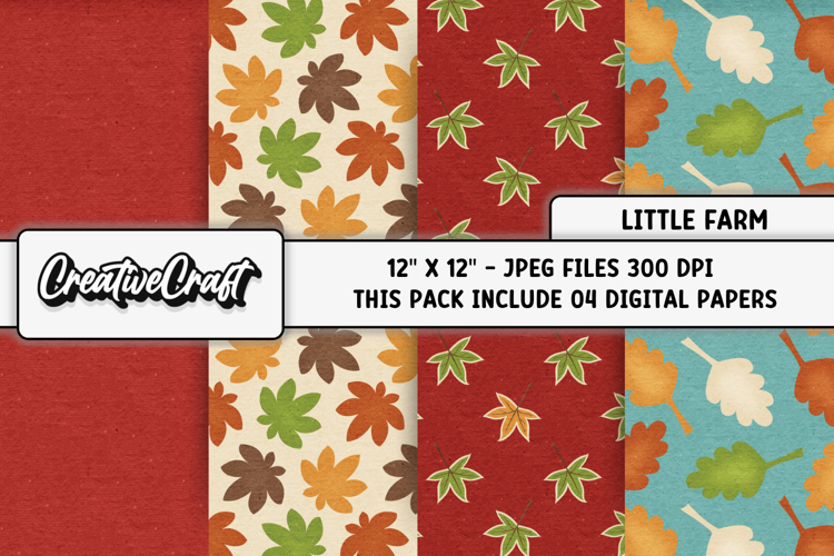 Autumn Fall Digital Paper, thanksgiving digital scrapbook
