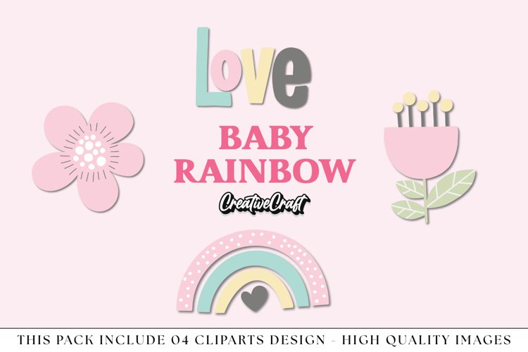 Baby Rainbow png clipart, baby shower rainbow illustrations