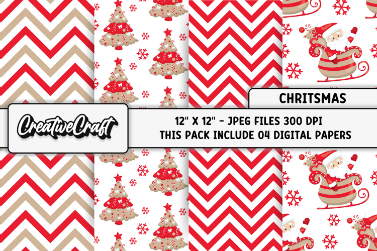 Christmas Digital Papers, christmas backgrounds designs