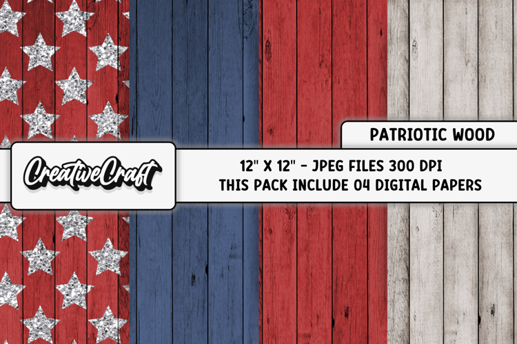 4th of July Digital Papers, independence day digital papers