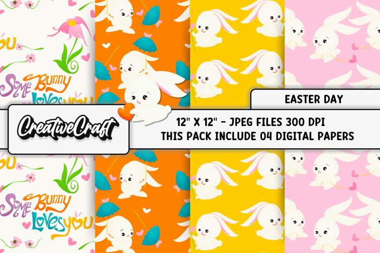 Easter Day Digital Paper, easter day background illustration
