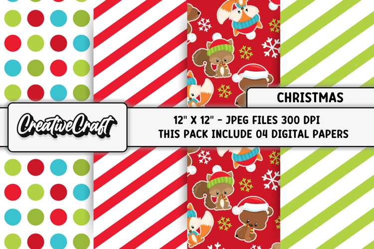 Christmas Digital Papers, christmas backgrounds designs