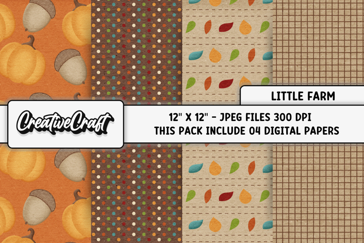 Autumn Fall Digital Paper, thanksgiving digital scrapbook