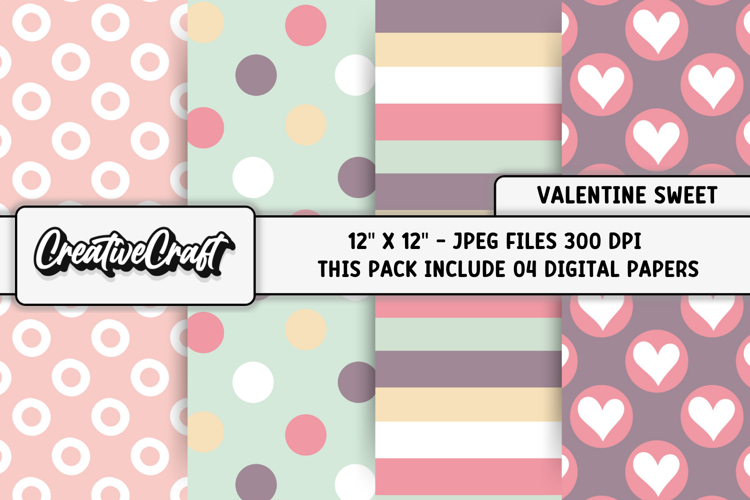 Valentine Sweet Digital Papers, valentines day backgrounds