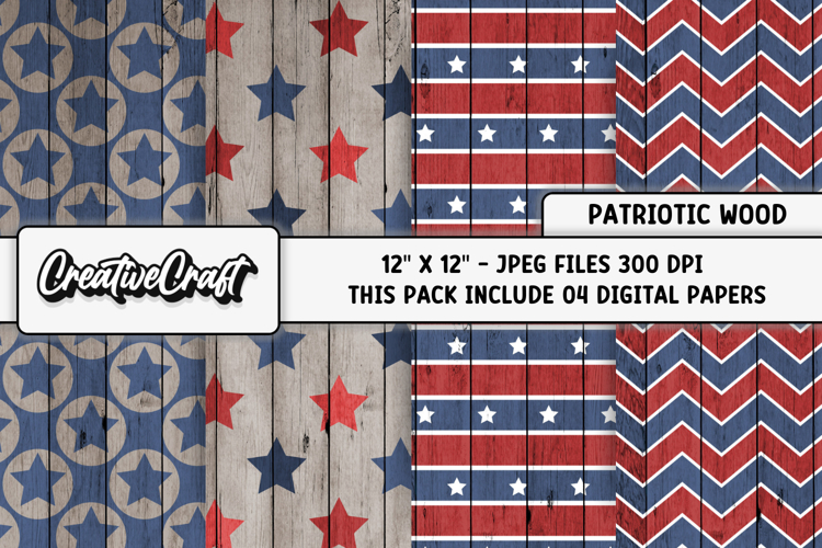 4th of July Digital Papers, independence day digital papers