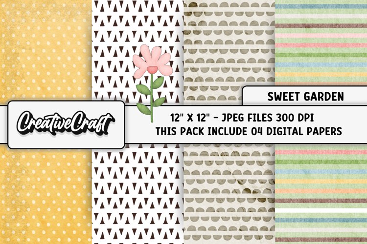 Sweet Garden Digital Papers, vintage backgrounds designs