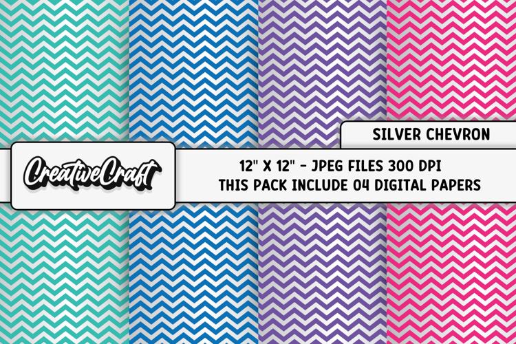 Silver Chevron Digital Papers, chevron background designs
