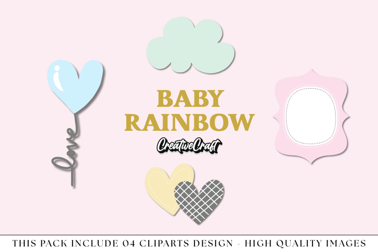 Baby Rainbow png clipart, baby shower rainbow illustrations