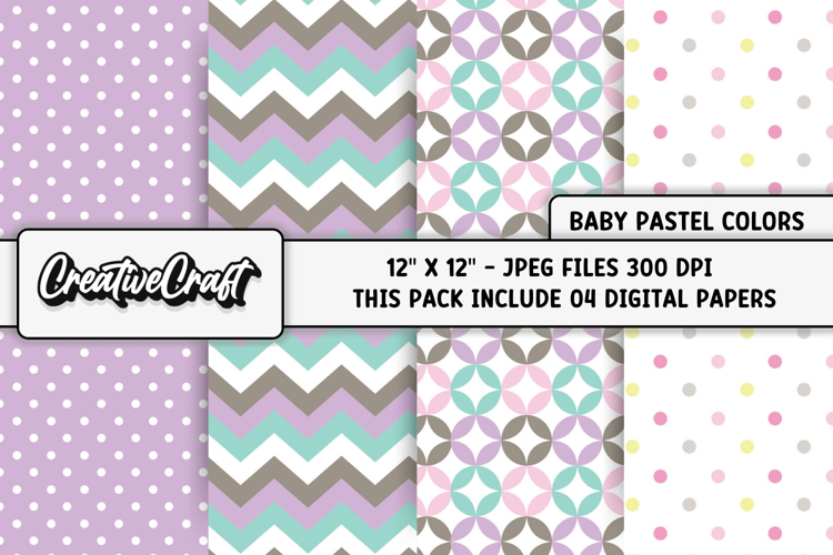 Baby Pastel Colors Digital Papers, baby backgrounds designs