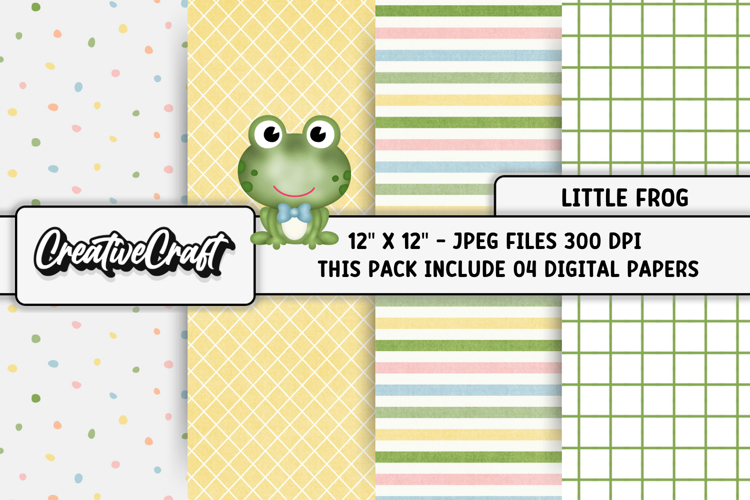 Little Frog Digital Papers, scrapbooking backgrounds designs