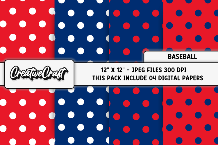 Baseball Scrapbook Paper Image 23
