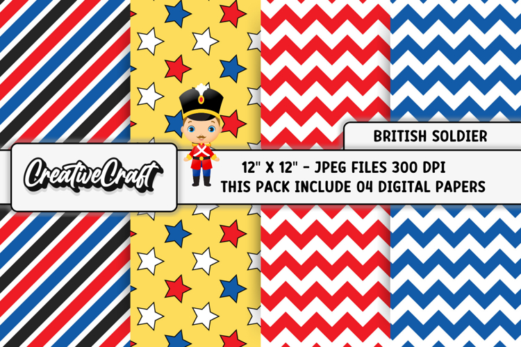 British Soldier Digital Papers, british backgrounds designs
