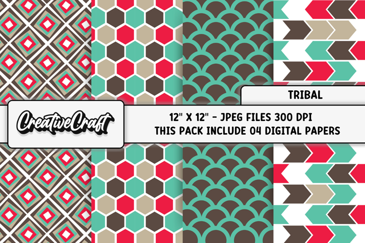 Boho Scrapbook Paper Image 3