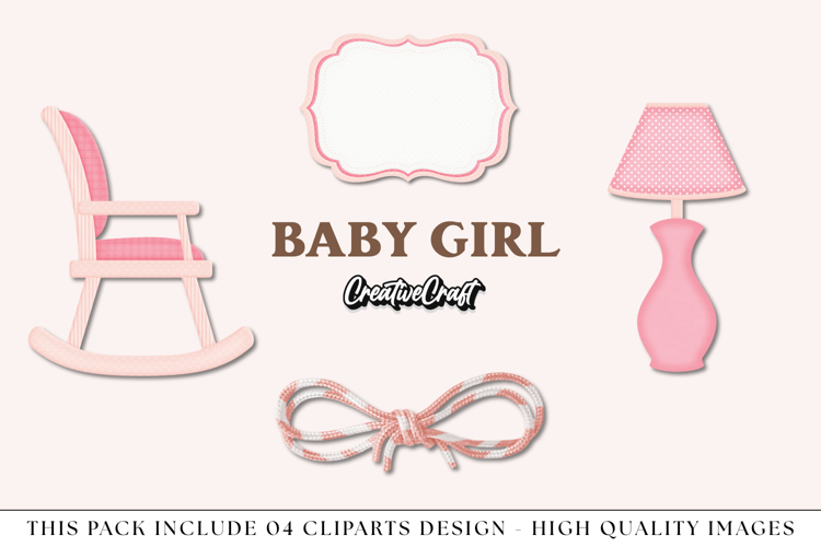 Baby Girl Clip Arts, baby shower illustration, graphics png
