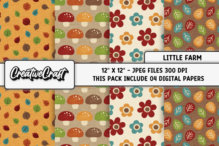 Autumn Fall Digital Paper, thanksgiving digital scrapbook