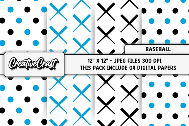Baseball Sport Digital Paper, baseball graphic illustrations
