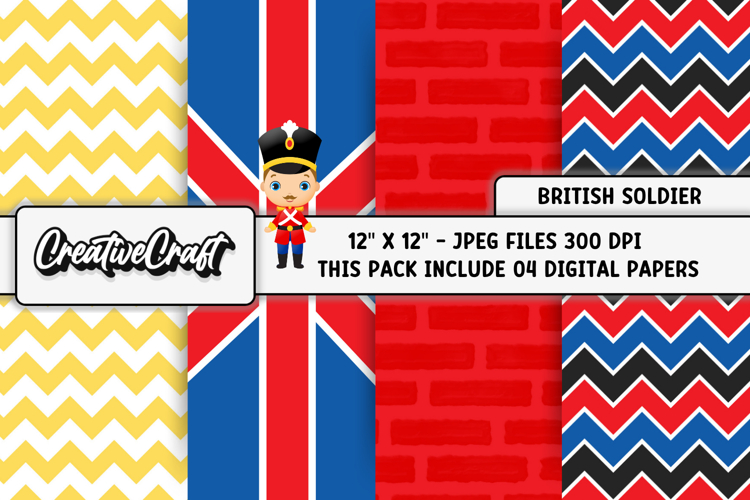 British Soldier Digital Papers, british backgrounds designs
