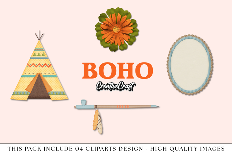 Tribal Boho Clip Art, tribal graphic, boho illustrations