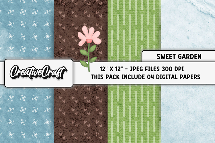 Sweet Garden Digital Papers, vintage backgrounds designs