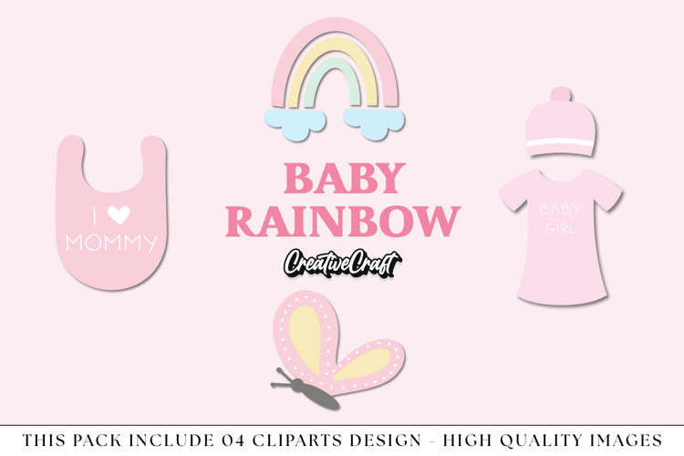 Baby Rainbow png clipart, baby shower rainbow illustrations