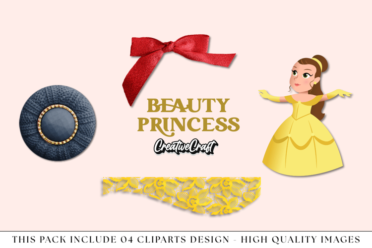Beauty Princess png clipart, princess printable illustration