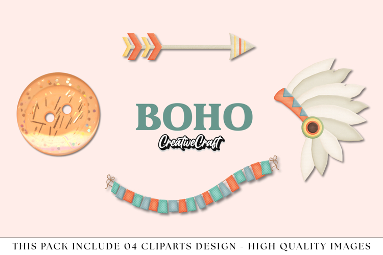 Tribal Boho Clip Art, tribal graphic, boho illustrations