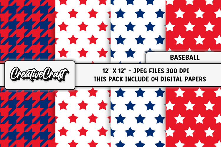 Baseball Scrapbook Paper Image 19