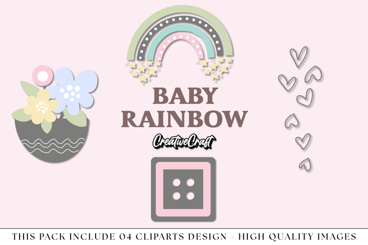 Baby Rainbow png clipart, baby shower rainbow illustrations