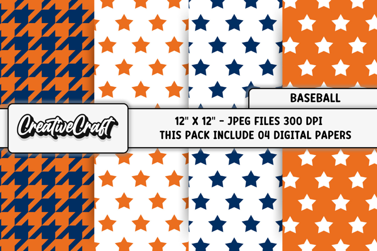 Baseball Sport Digital Paper, baseball graphic illustrations