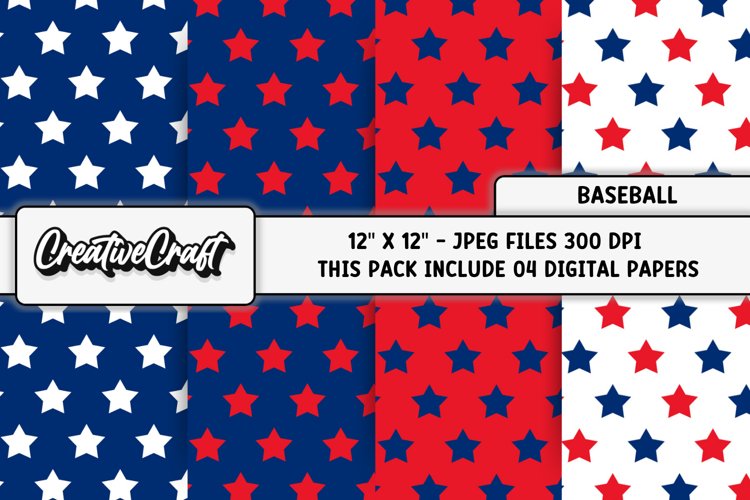 Baseball Scrapbook Paper Image 18
