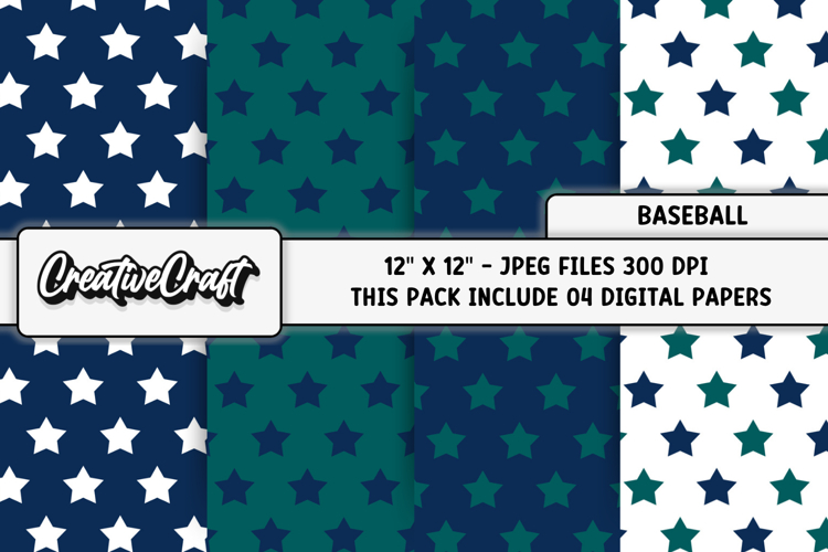 Baseball Sport Digital Paper, baseball graphic illustrations
