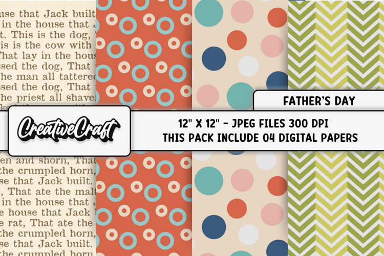 Father’s Day digital paper, father’s Day digital scrapbook
