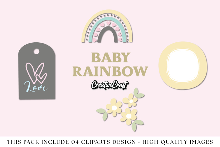 Baby Rainbow png clipart, baby shower rainbow illustrations