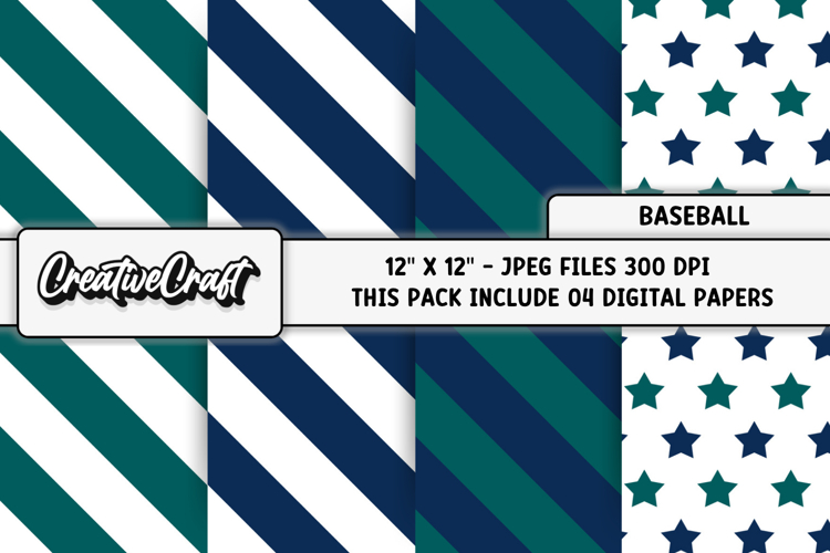 Baseball Sport Digital Paper, baseball graphic illustrations