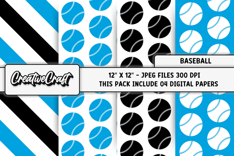 Baseball Sport Digital Paper, baseball graphic illustrations